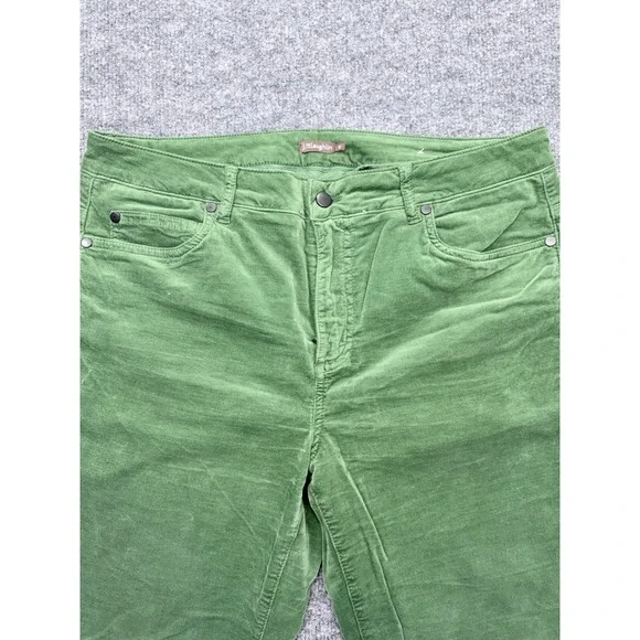 J.McLaughlin Womens Green Corduroy Slim Straight Leg Pants Size 10 - Picture 4 of 8